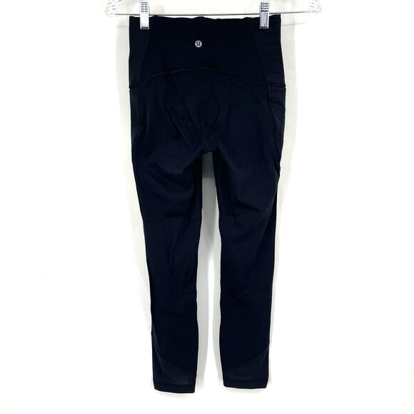 Lululemon Uncovered Strength High Rise Crop 23" Size 4 Black - Picture 2 of 10